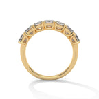 Emerald Cut Seven Stone Diamond Anniversary Ring