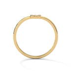 Diamond Chevron Wishbone Ring