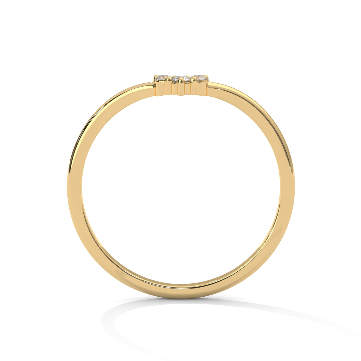 Diamond Chevron Wishbone Ring – view 9 of 9, lab grown diamond ring | Jewelix Atelier