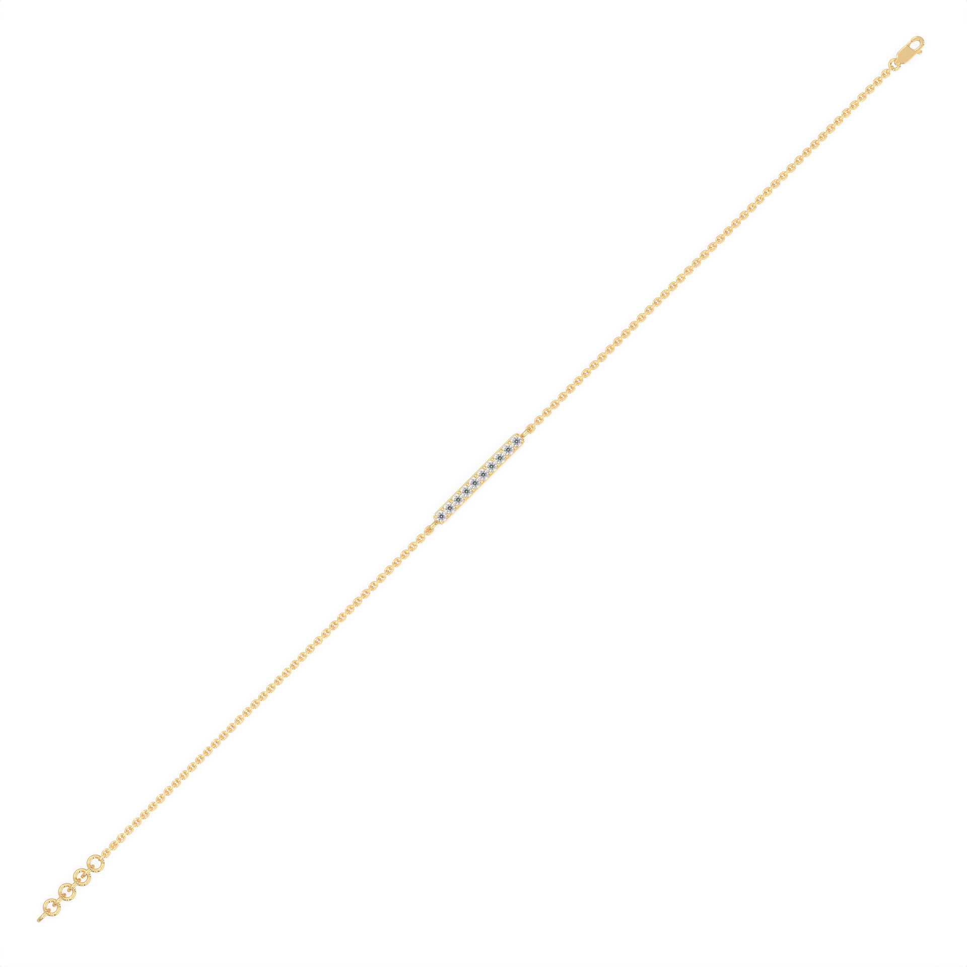 Diamond Bar Station Bracelet