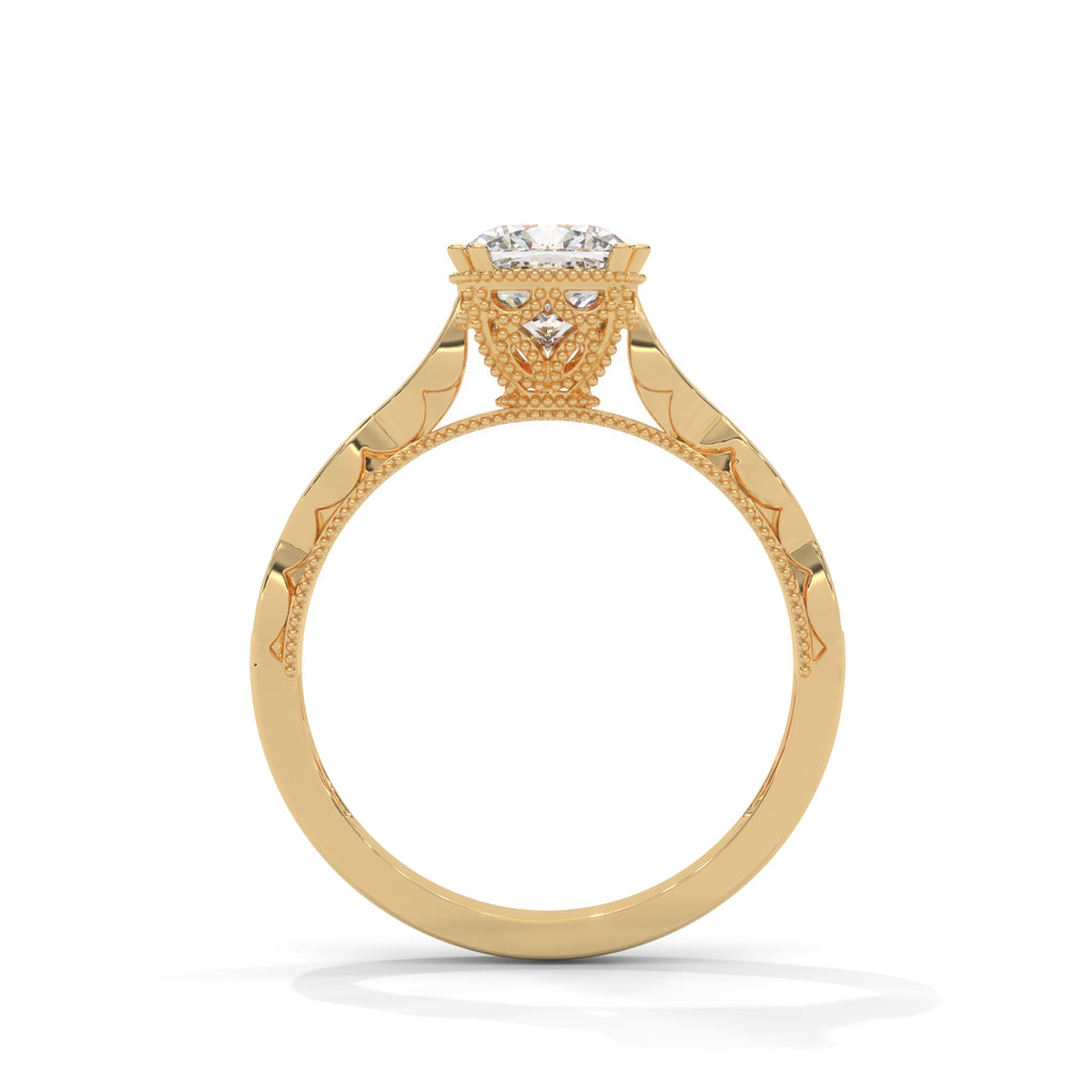 Vintage Cushion Cut Diamond Ring