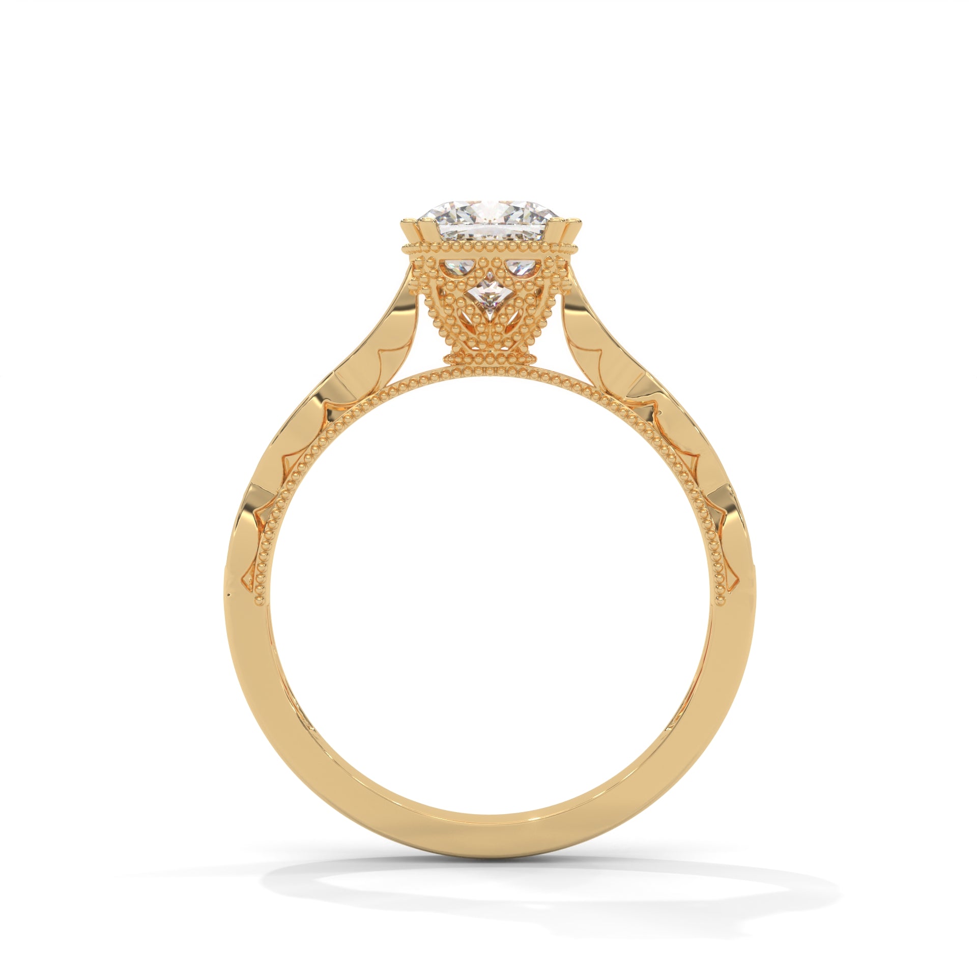 Vintage Cushion Cut Diamond Ring