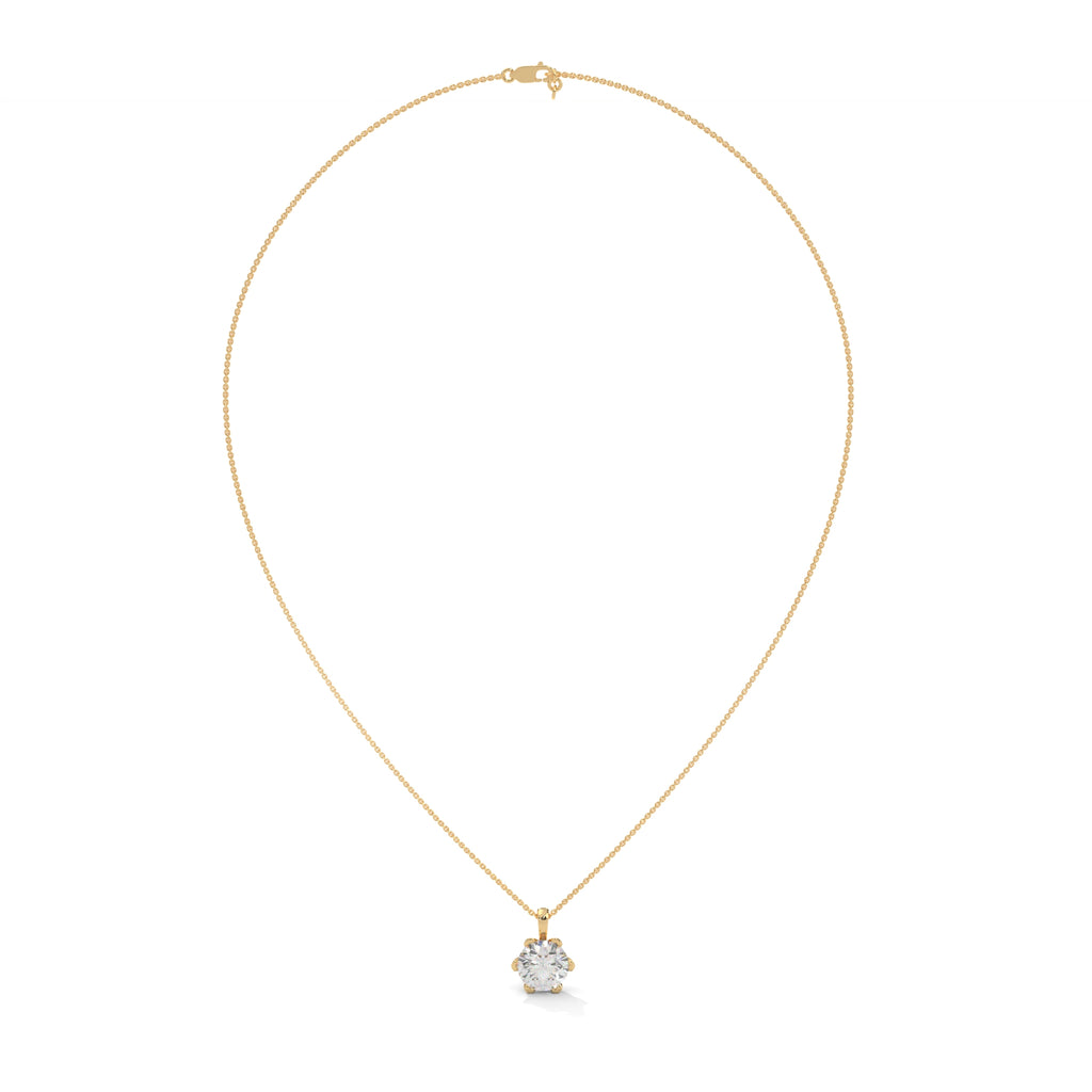 Round Solitaire Diamond Pendant