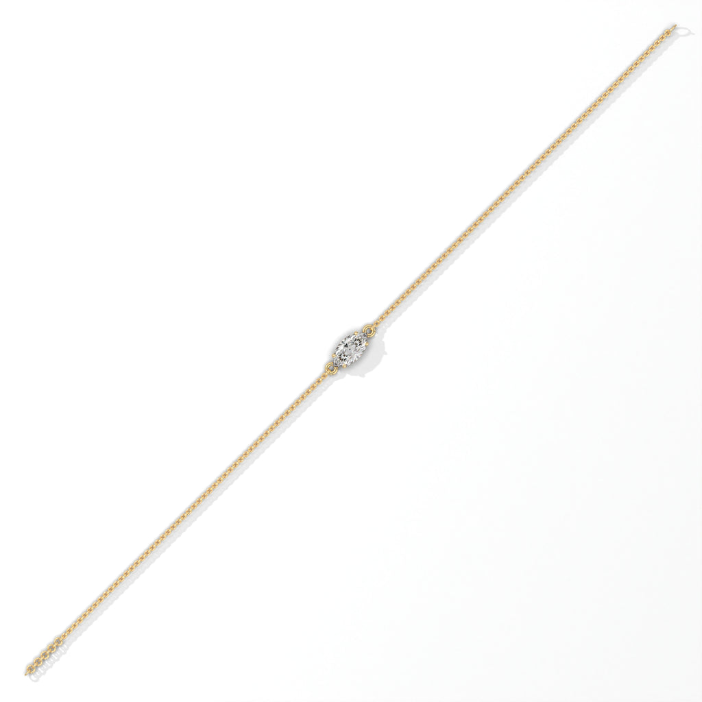 Marquise Cut Solitaire Diamond Bracelet