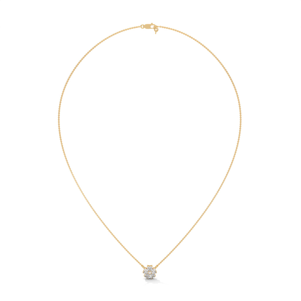 Heart Diamond Floral Pendant
