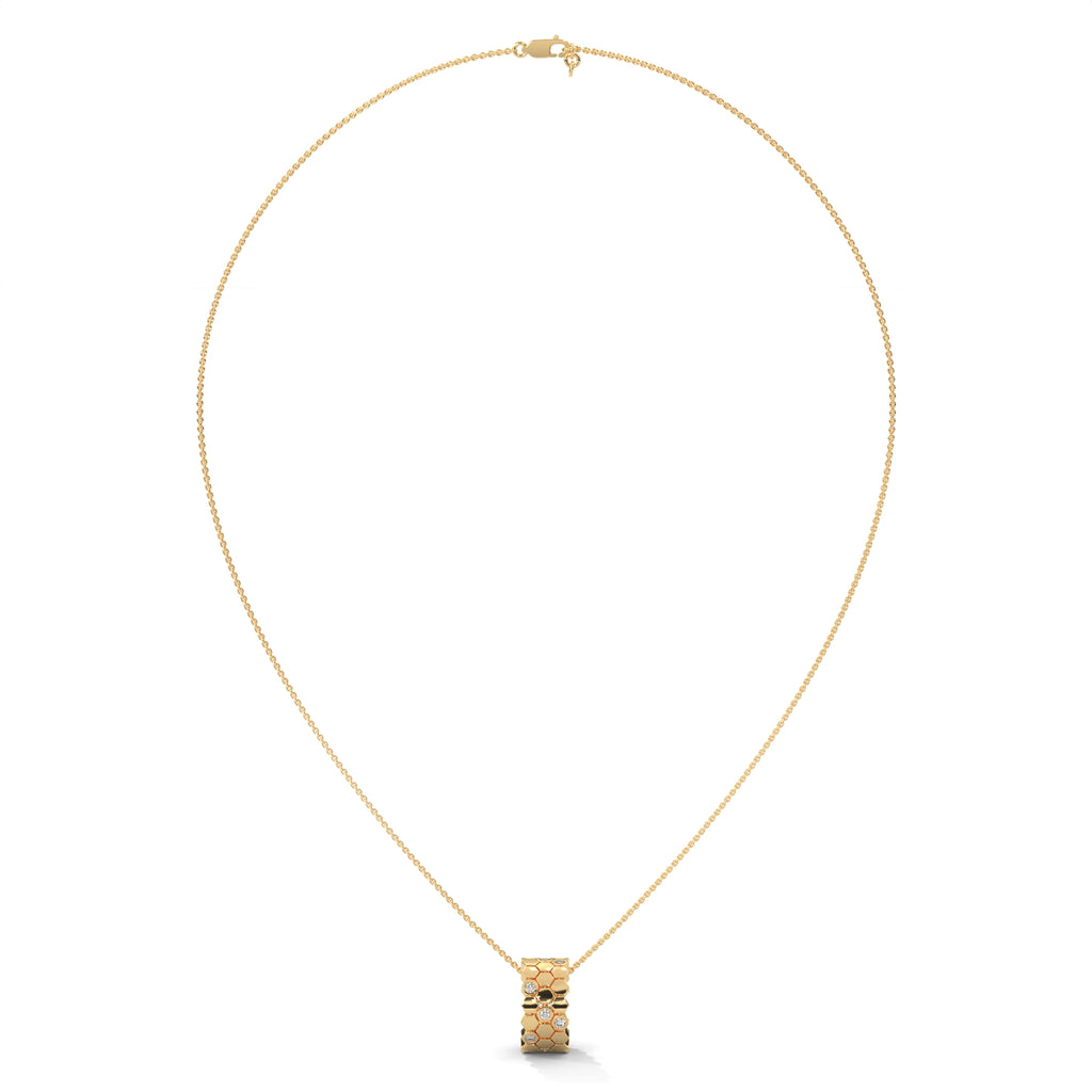 Honeycomb Diamond Pendant