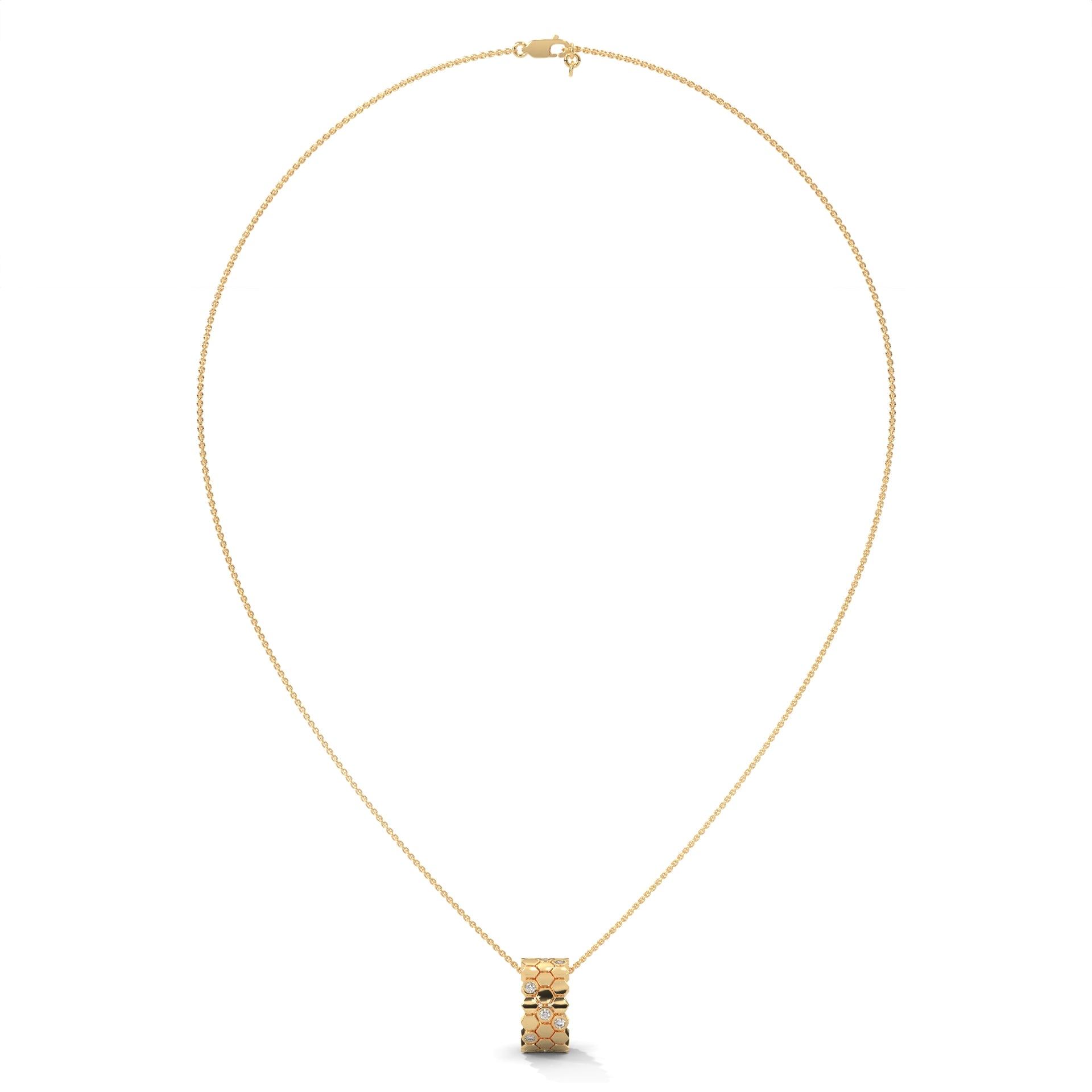 Honeycomb Diamond Pendant