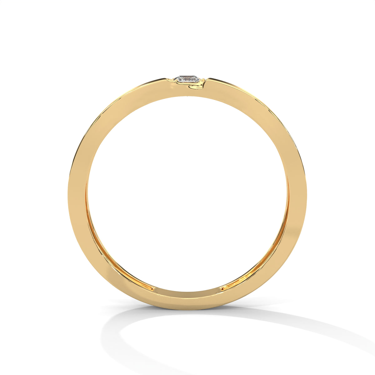 Princess Cut Flush Set Wedding Band – view 9 of 9, lab grown diamond band | Jewelix Atelier