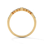 Marquise & Round Diamond Chevron Ring