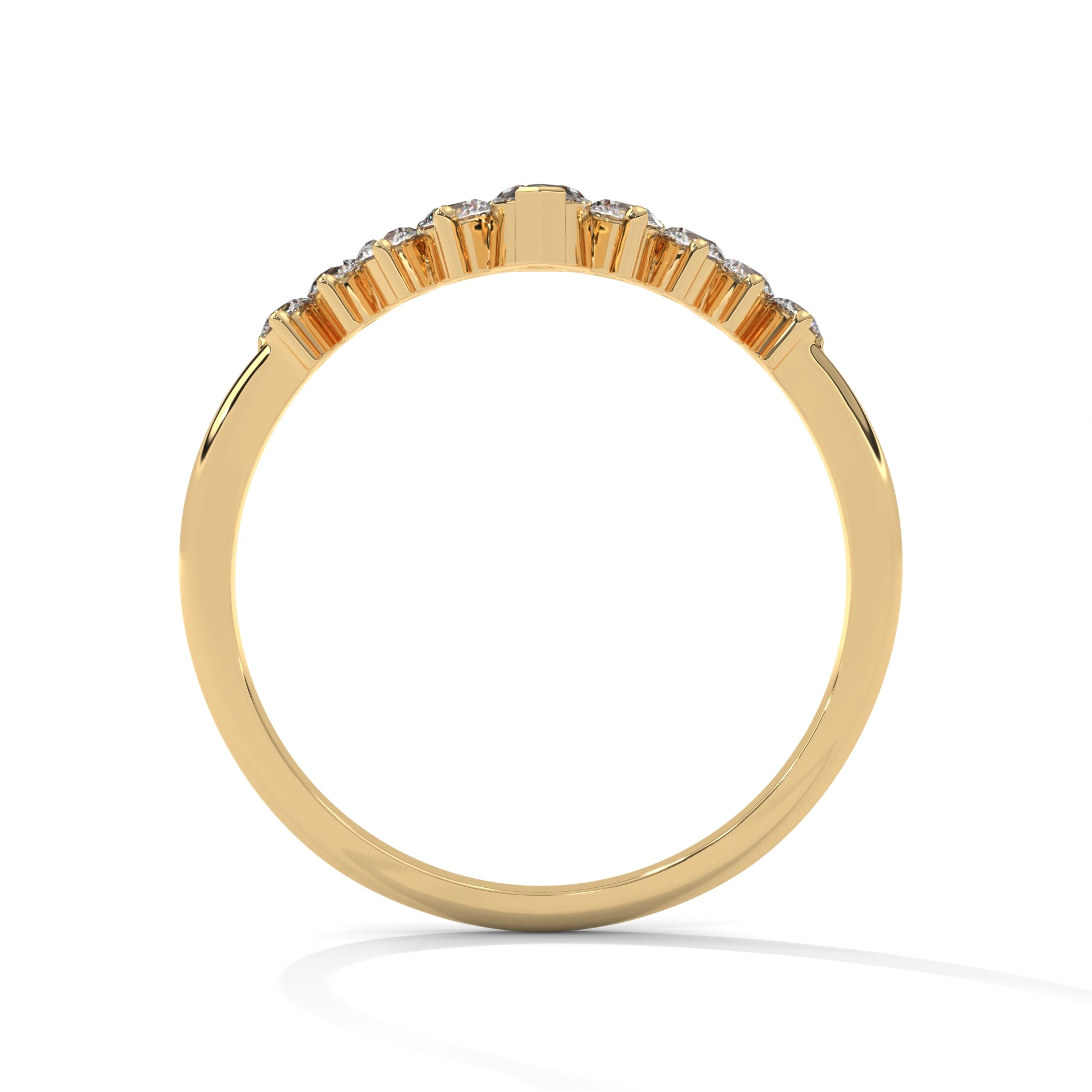 Marquise & Round Diamond Chevron Ring