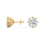 Round Brilliant Solitaire Diamond Stud Earrings