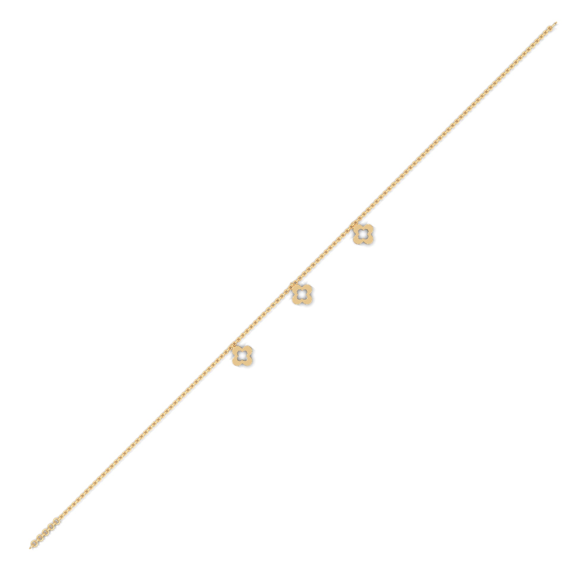 Triple Clover Station Bracelet