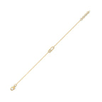 Floating Diamond Paperclip Bracelet