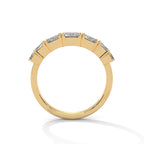 Graduated Emerald Cut Seven Stone Diamond Ring