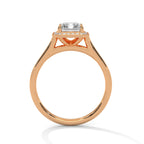 Emerald Cut Diamond Halo Engagement Ring
