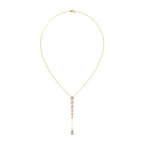 Pear Diamond Y Drop Necklace
