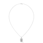 Emerald Halo Diamond Pendant