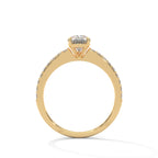 Pear Cut Diamond Pavé Engagement Ring