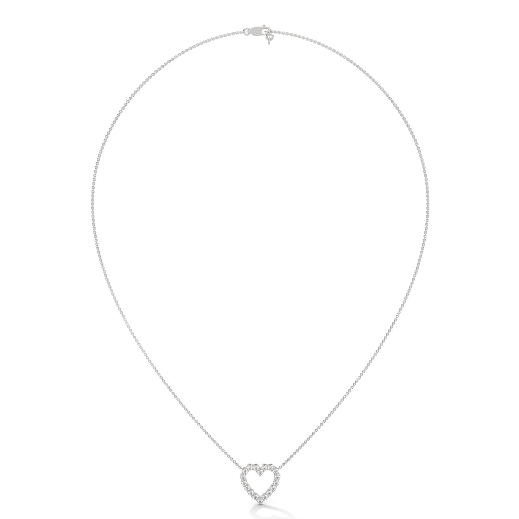 Open Heart Diamond Pendant