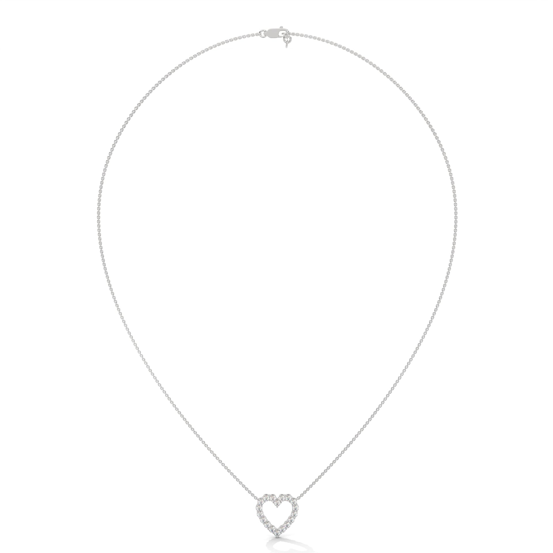 Open Heart Diamond Pendant