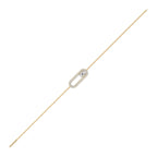 Diamond Paperclip Bracelet