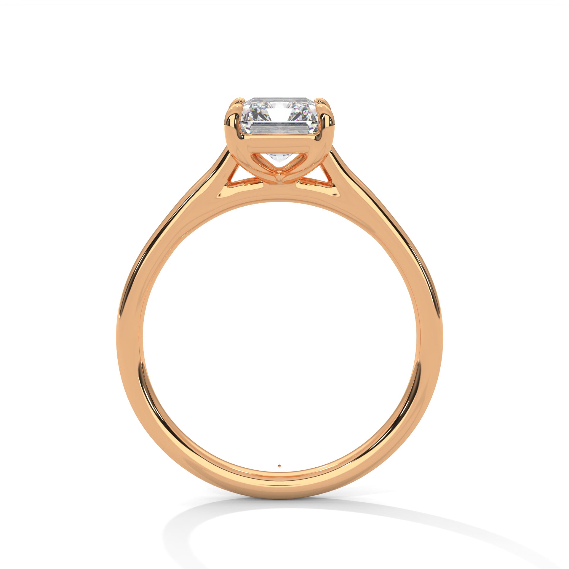 Emerald Cut Solitaire Engagement Ring