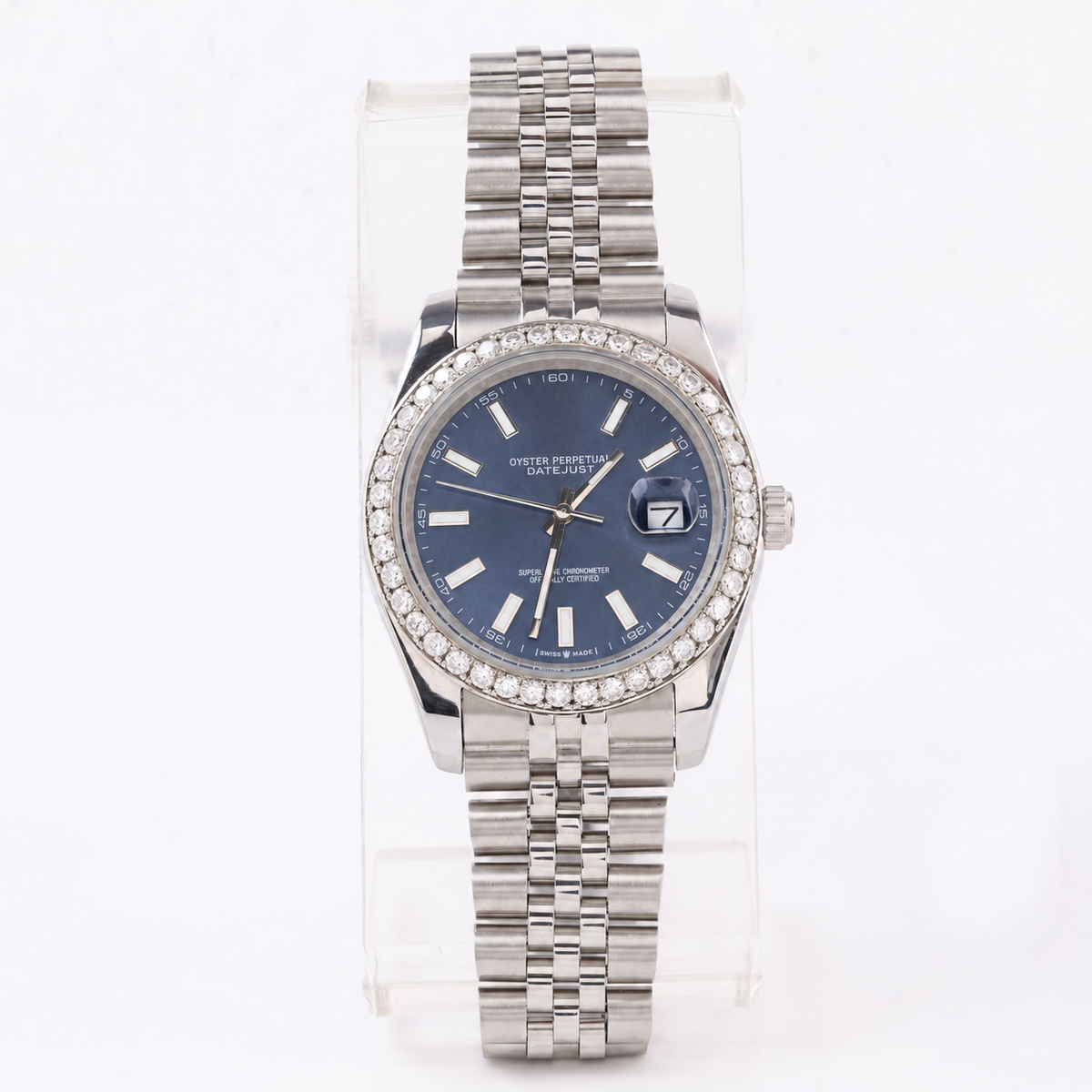 Silver Tone Luxury Automatic Style Watch