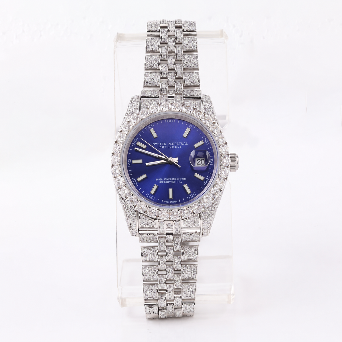 Full White Luxury Diamond Style Watch