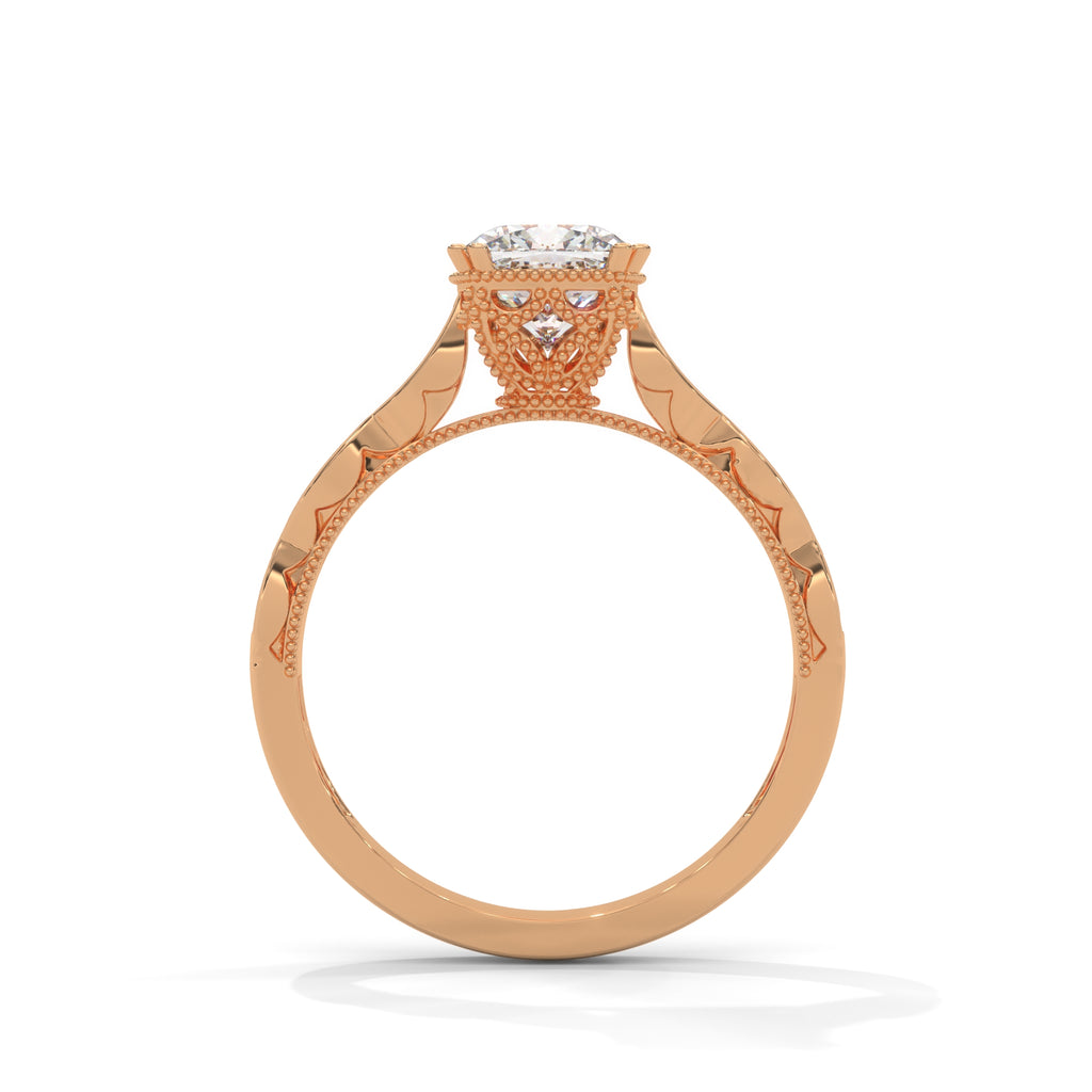 Vintage Cushion Cut Diamond Ring
