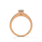 Pear Cut Diamond Pavé Engagement Ring