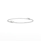 Floating Diamond Paperclip Bracelet