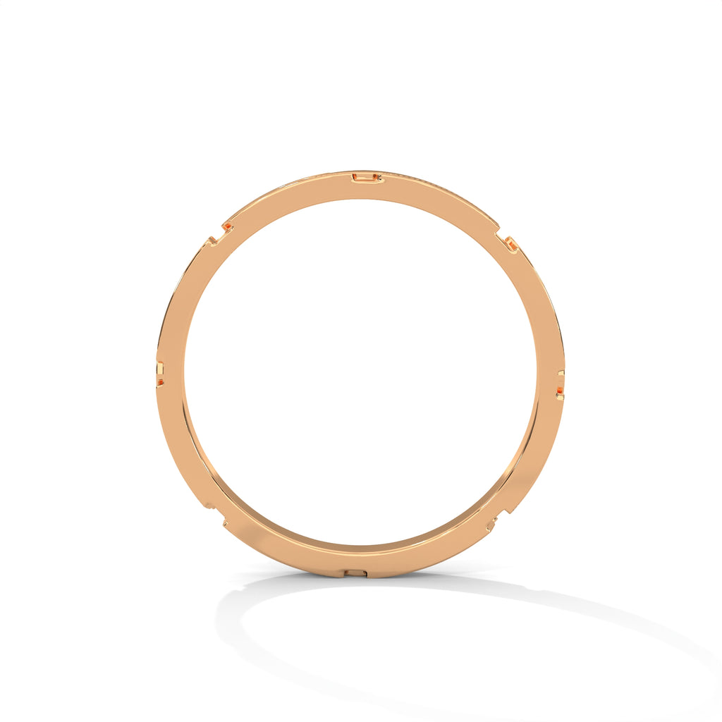 Faceted Gold Wedding Band