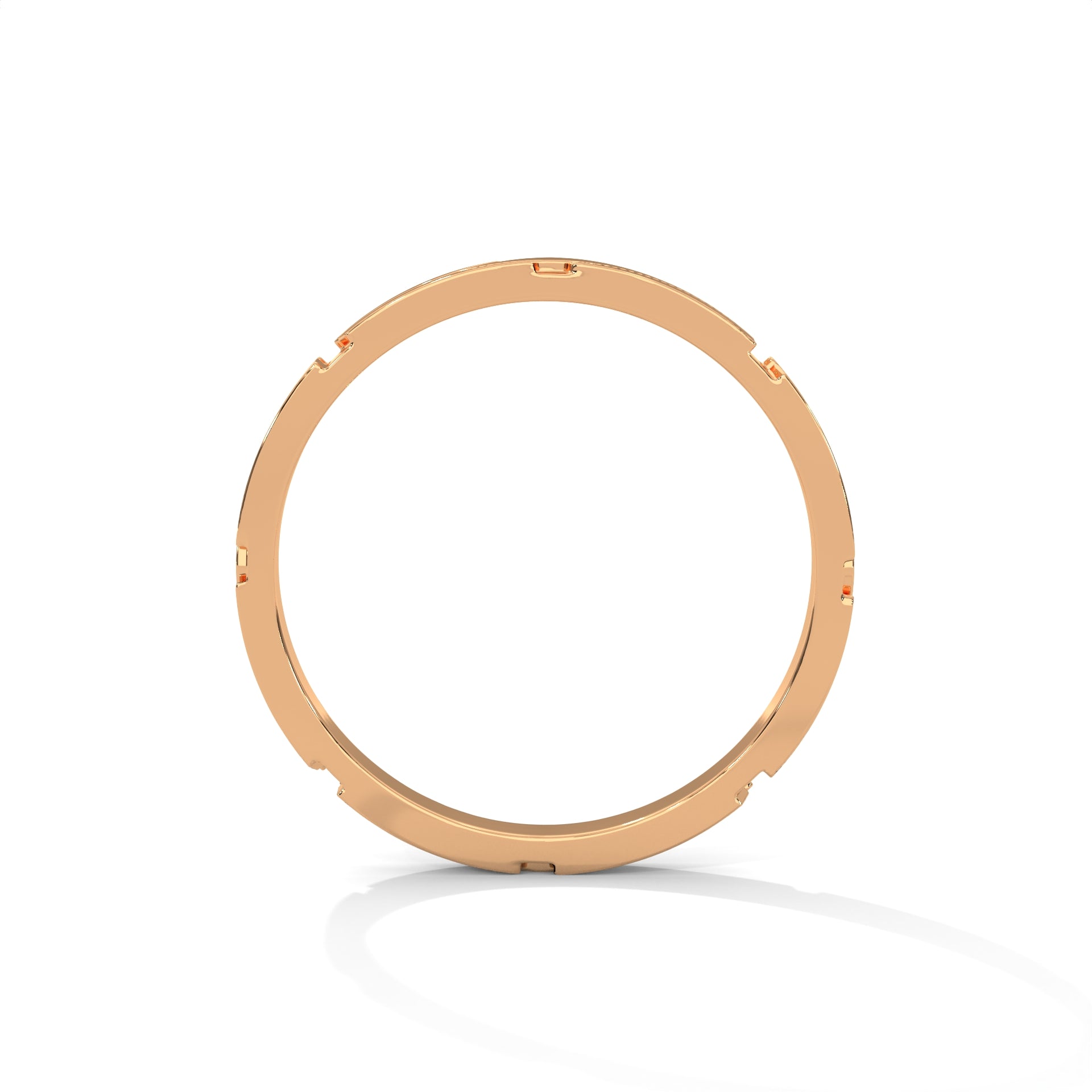 Faceted Gold Wedding Band