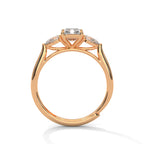 Radiant Cut Three Stone Diamond Engagement Ring