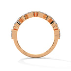 Marquise & Round Diamond Alternating Band Ring