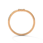 Diamond Chevron Wishbone Ring