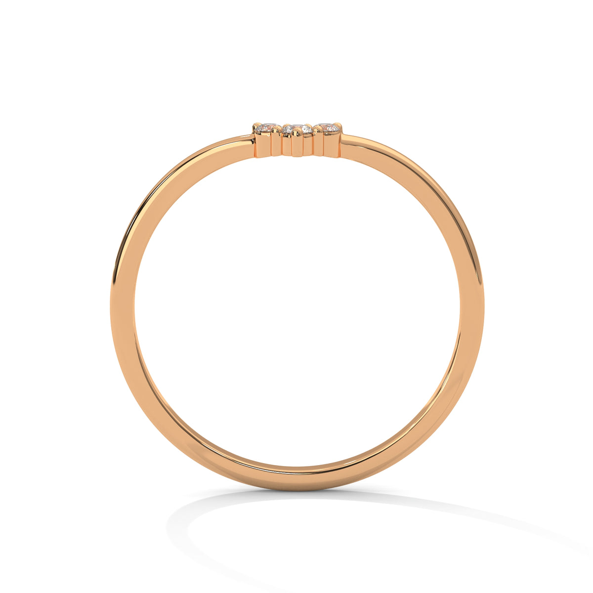 Diamond Chevron Wishbone Ring – view 8 of 9, lab grown diamond ring | Jewelix Atelier