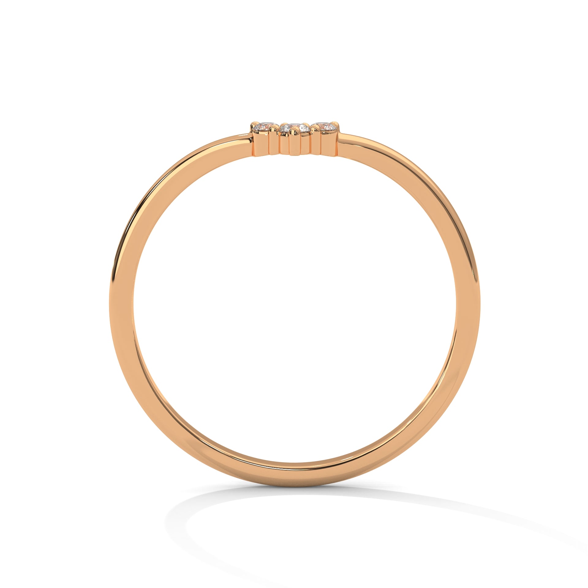 Diamond Chevron Wishbone Ring