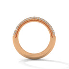 Triple Row Diamond Pavé Band Ring