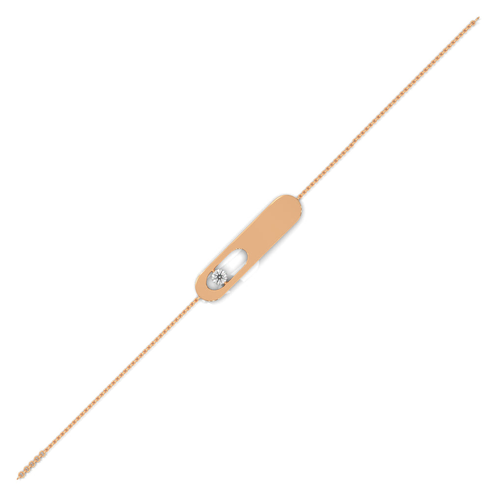 Floating Diamond Bar Bracelet