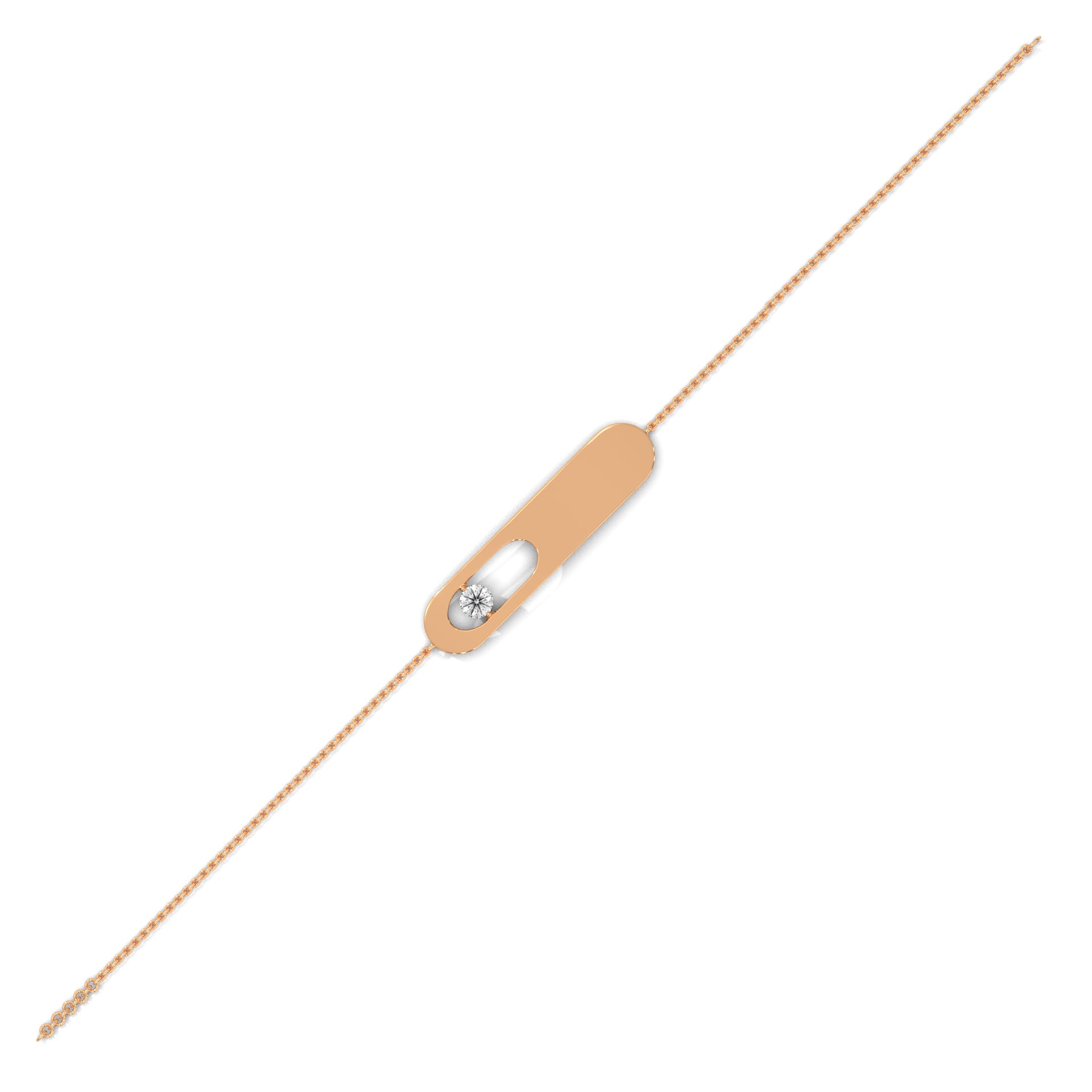 Floating Diamond Bar Bracelet