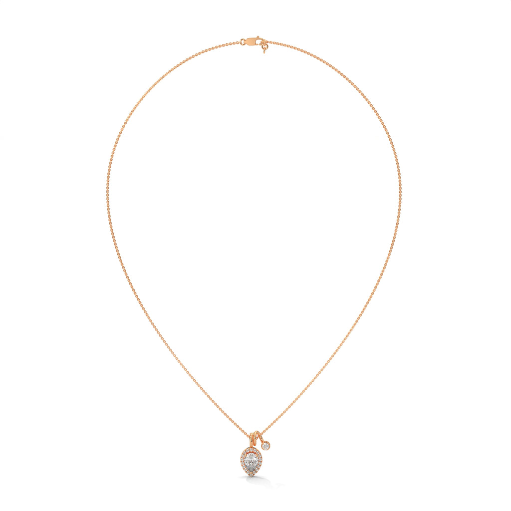 Pear Diamond Halo Pendant