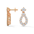 Diamond Teardrop Drop Earrings