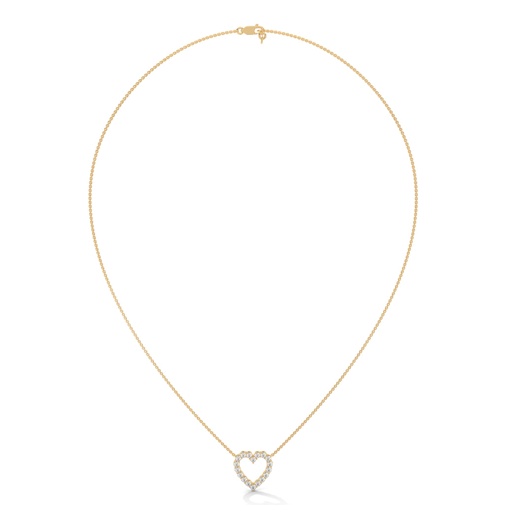 Open Heart Diamond Pendant