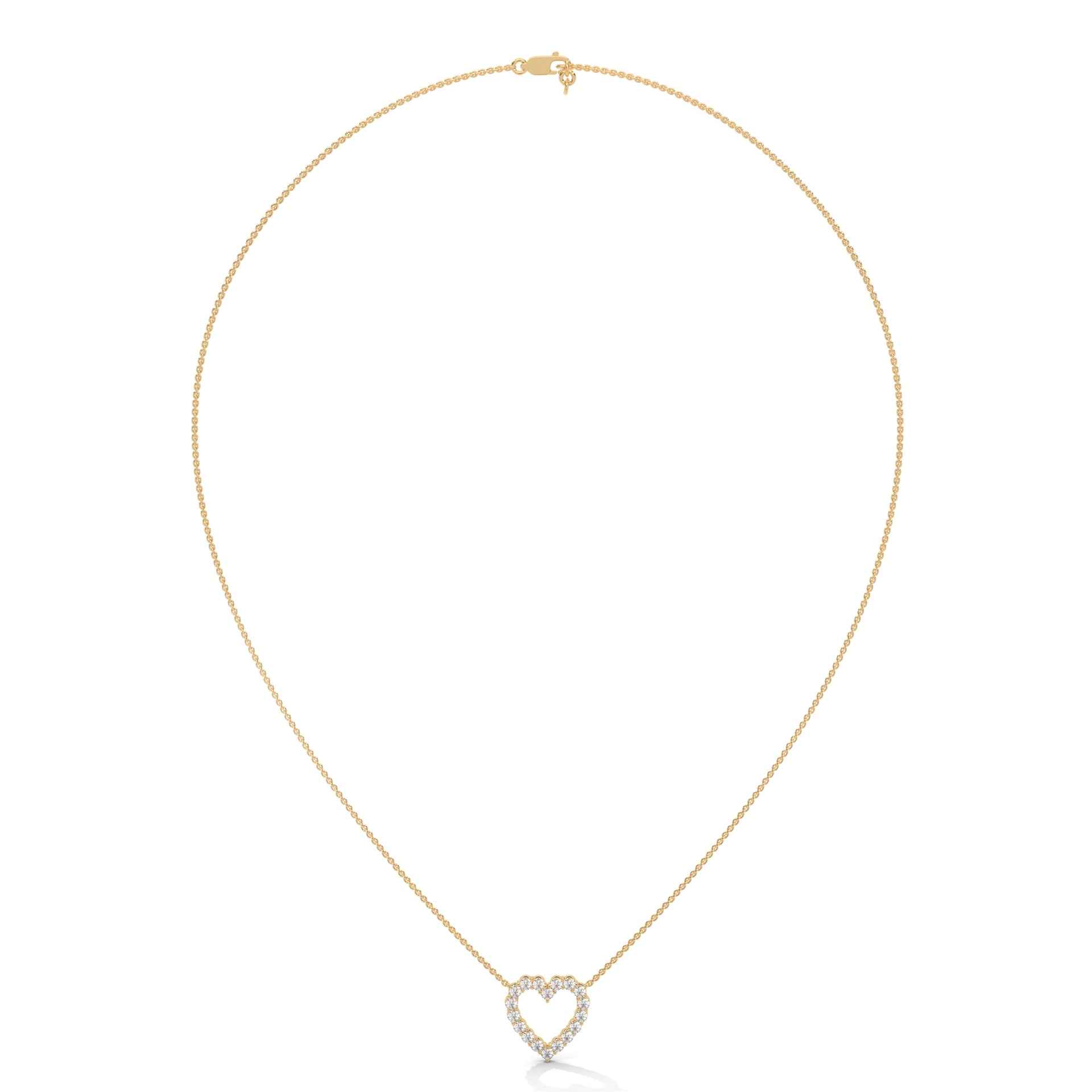 Open Heart Diamond Pendant