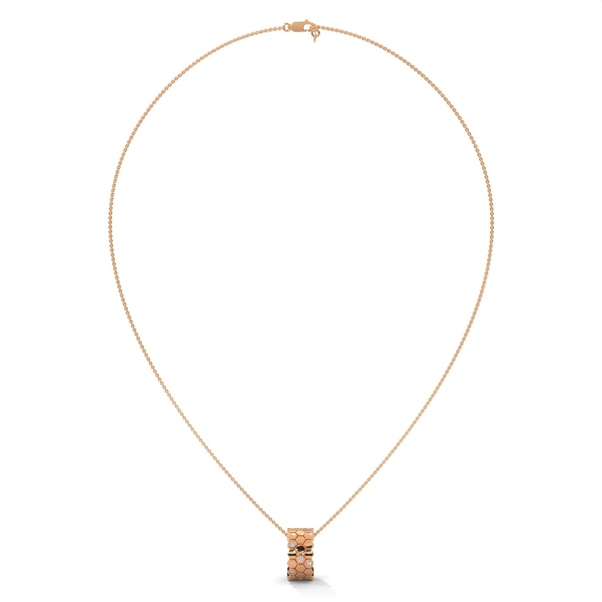 Honeycomb Diamond Pendant