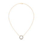 Emerald & Oval Diamond Circle Pendant
