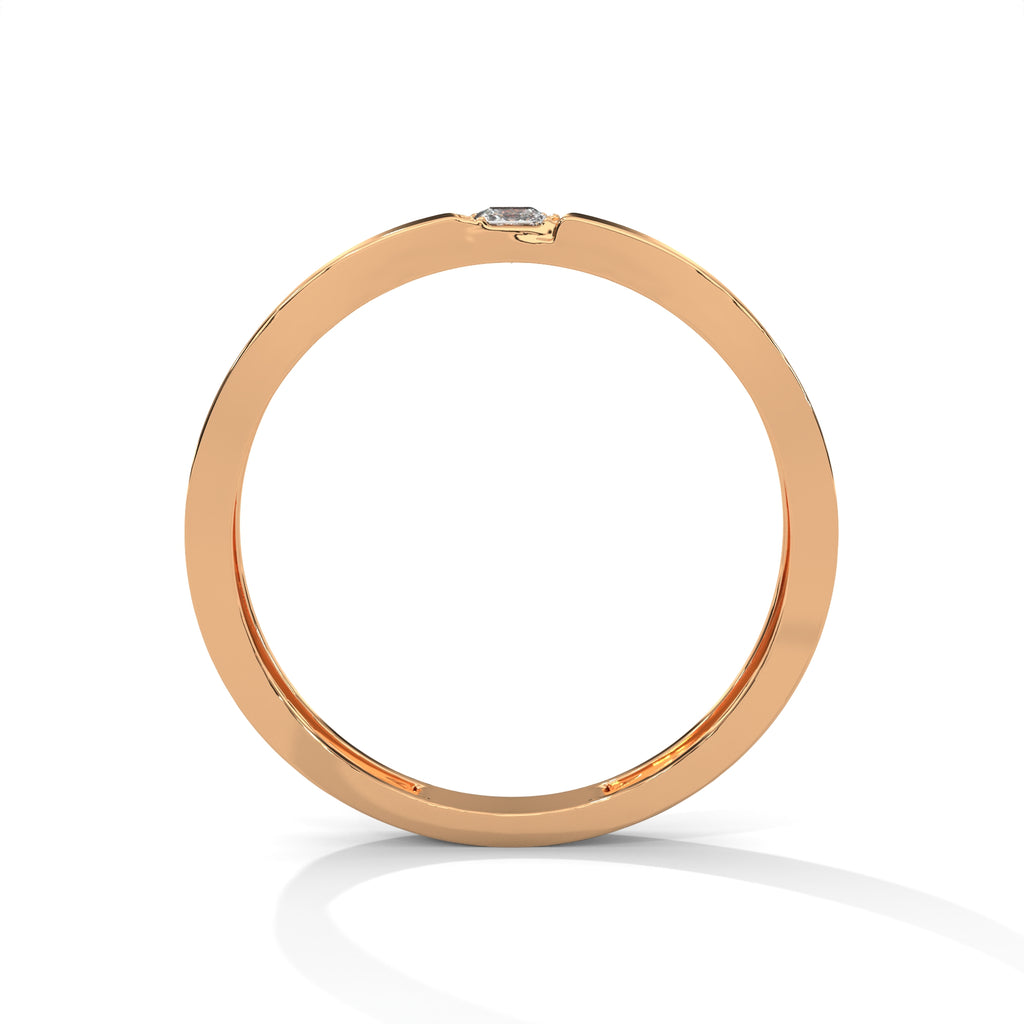 Princess Cut Flush Set Wedding Band