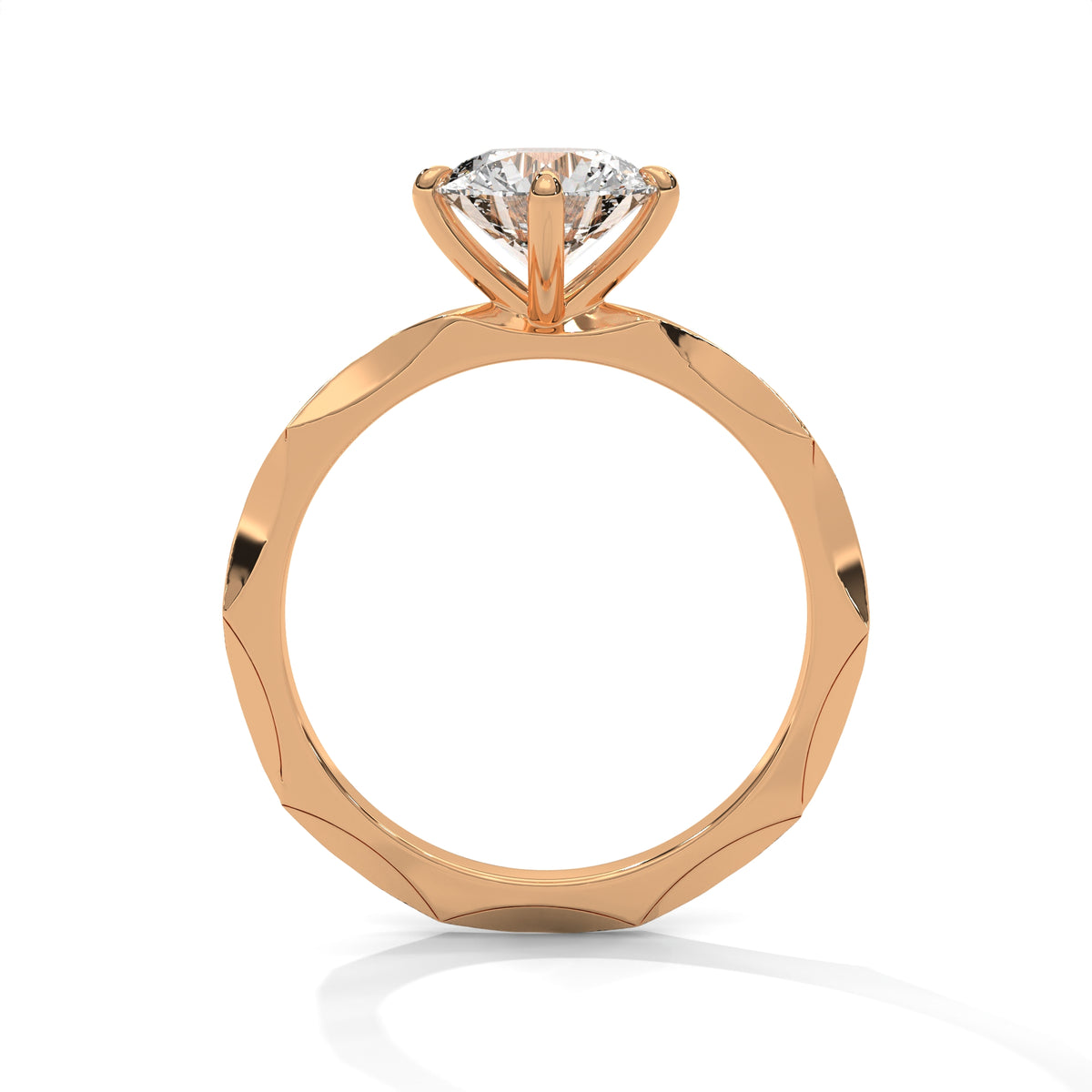 Round brilliant solitaire engagement ring, additional photo — Jewelix Atelier