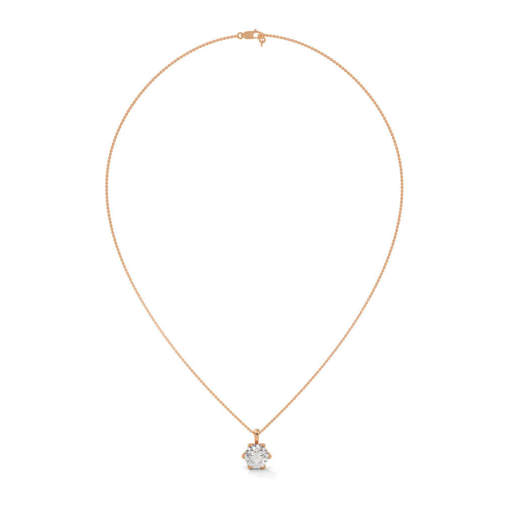Round Solitaire Diamond Pendant